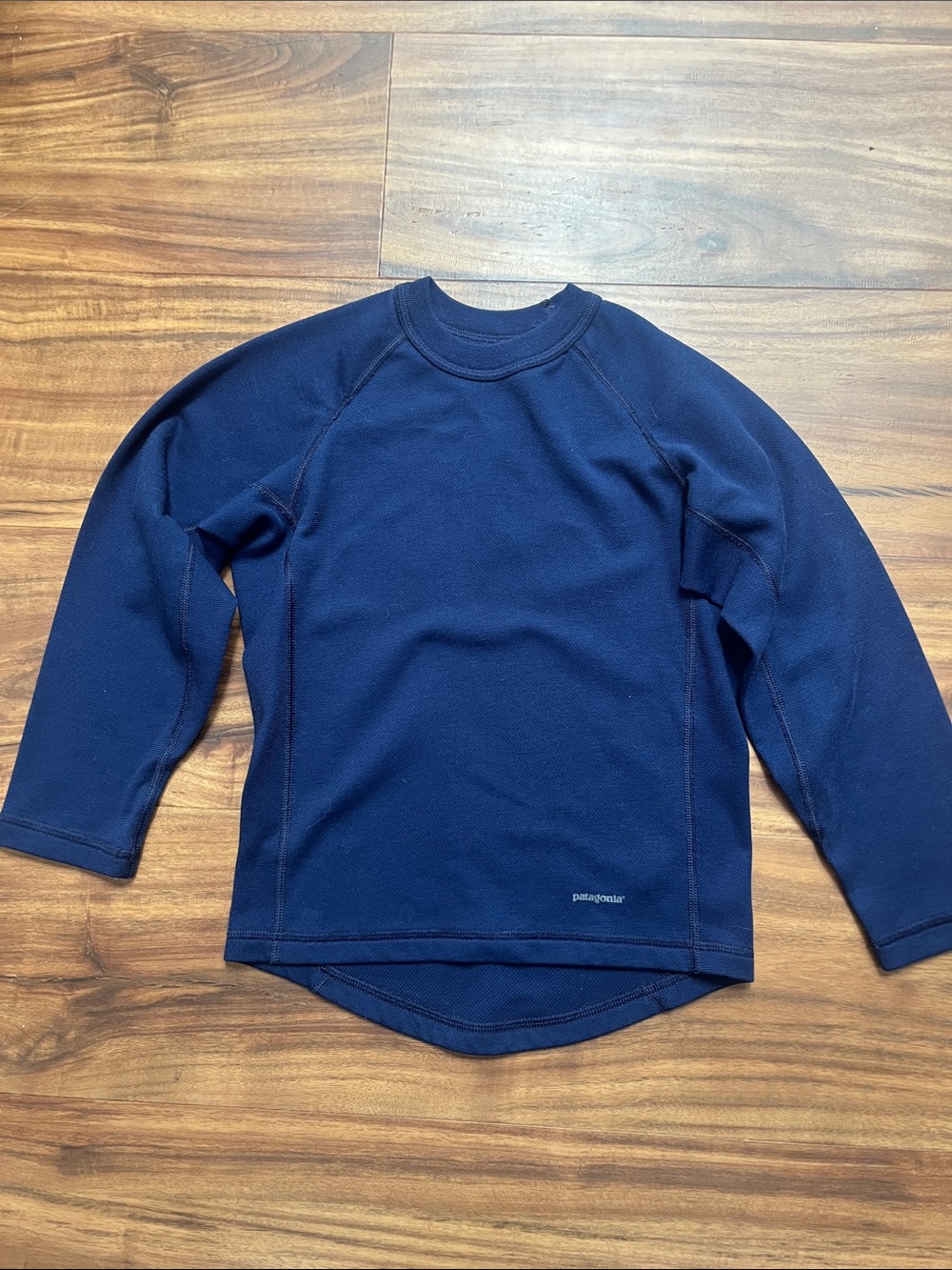 Patagonia Kids Crewneck Capilene Silkweight Layer in Navy
